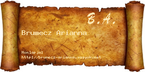 Brumecz Arianna névjegykártya
